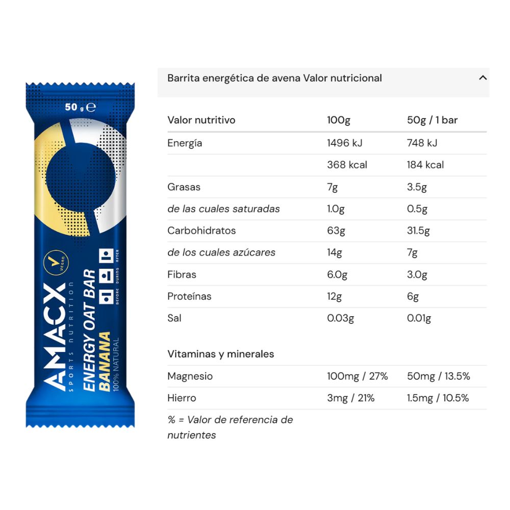 Barrita energética Energy Oat Bar Banana