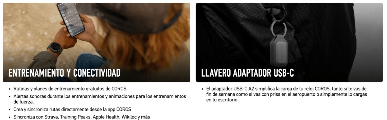 coros nomad entreno y conectividad