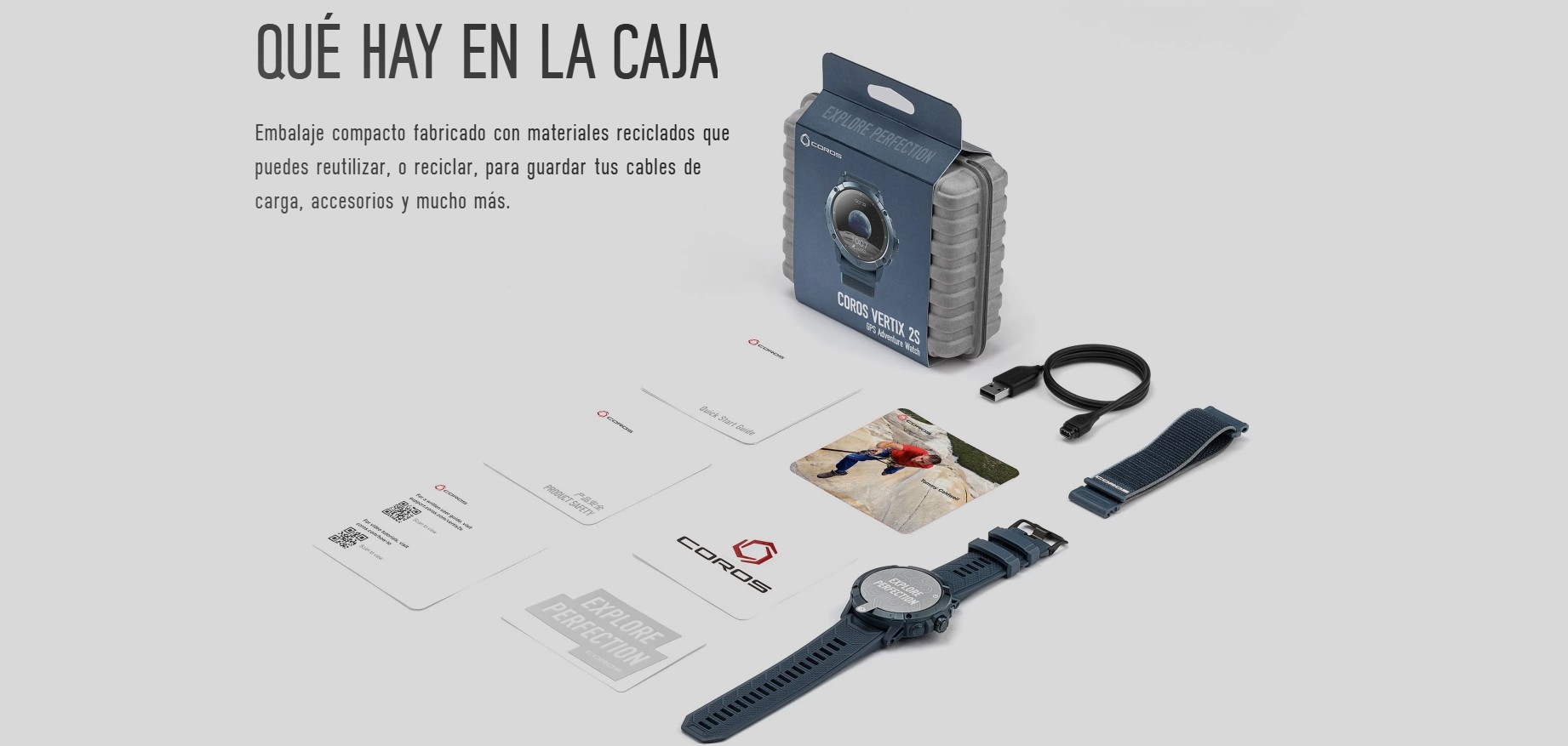 coros Vertix 2S qué hay en la caja