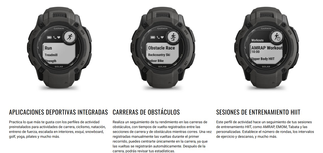 Garmin Instinct 2X Solar entreno