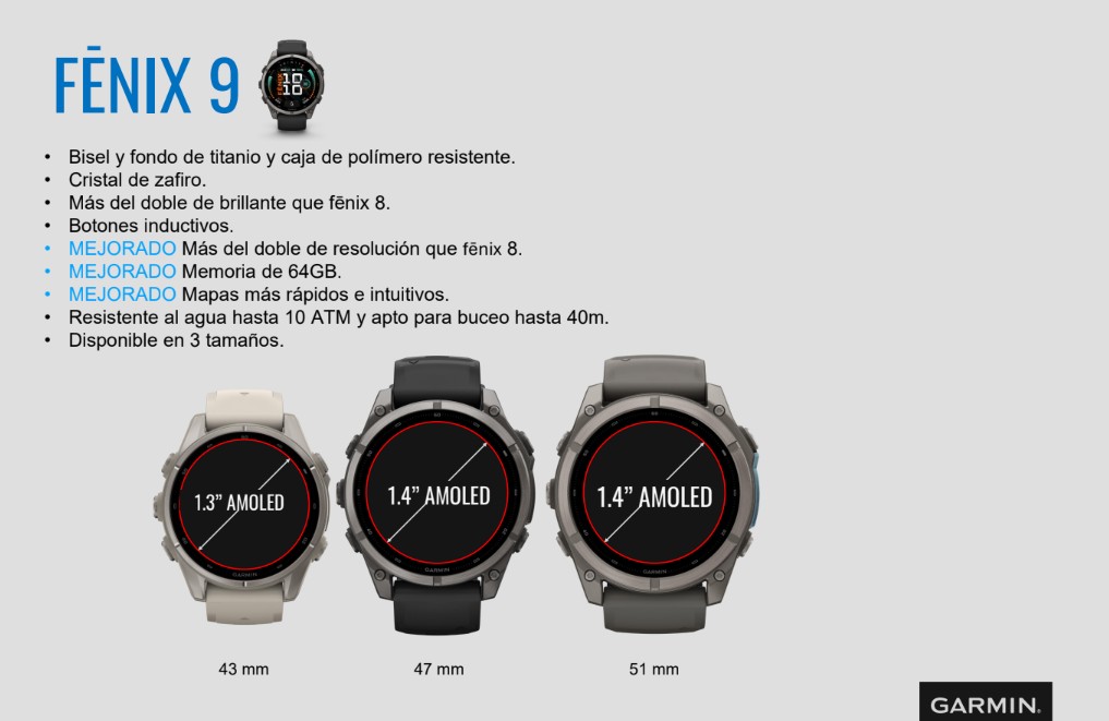 fenix 9 y 9 pro diferencias diseño