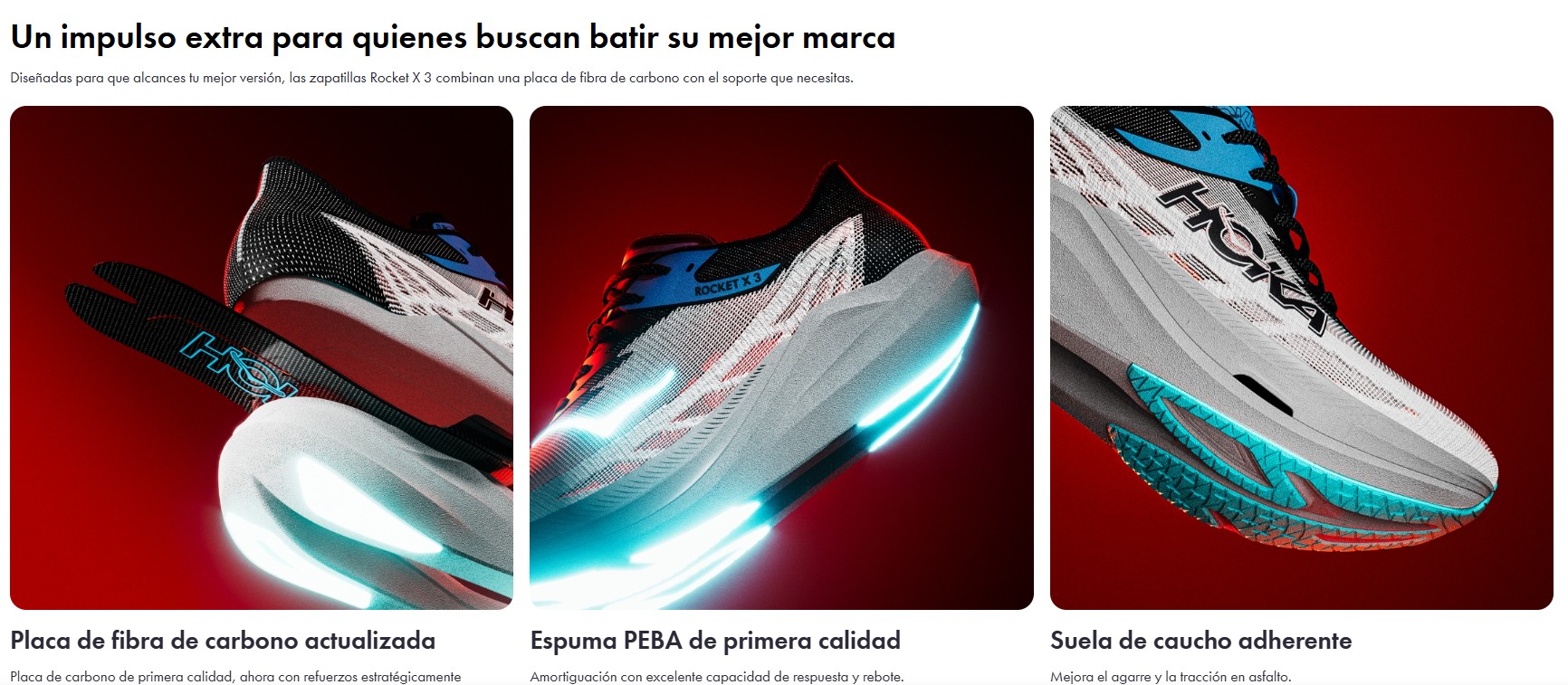 Hoka Rocket x 3 novedades